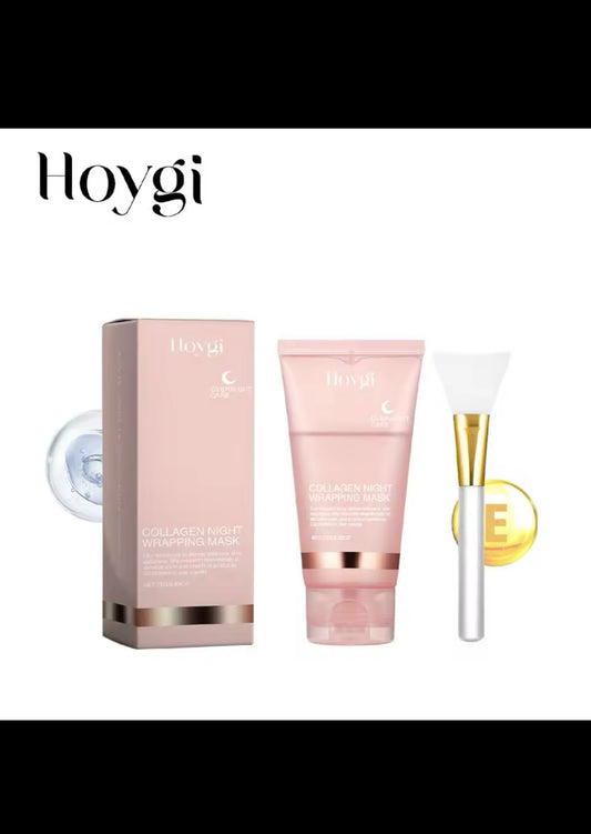 Masque facial décollable au collagène pour la nuit, masque d'emballage de nuit au collagène coréen, hydrate en profondeur, masque de soins de nuit, crème 75ml