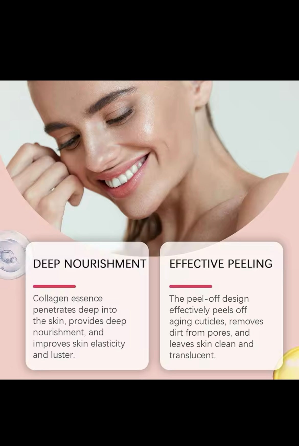 Masque facial décollable au collagène pour la nuit, masque d'emballage de nuit au collagène coréen, hydrate en profondeur, masque de soins de nuit, crème 75ml